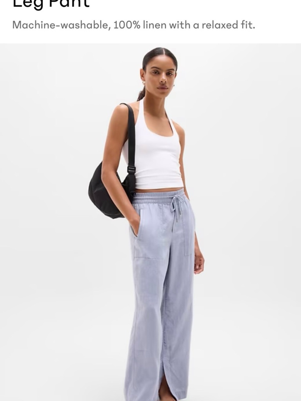 Athleta Retreat Linen High Rise Wide Leg Pant